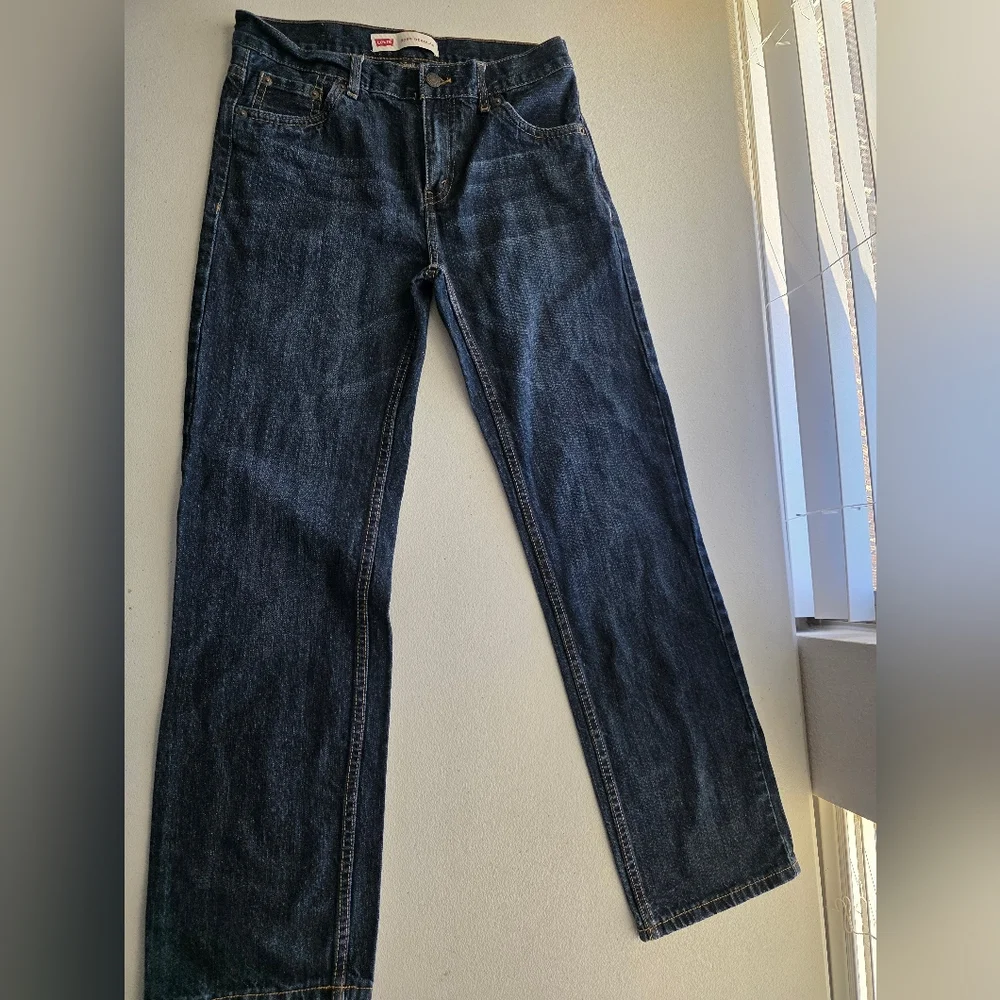 Levi Strauss 514 Straight Leg Denim Dark Indigo Blue Minimalist Core Indie Skate - Picture 2 of 13